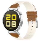 For Huawei Watch GT 5 41mm / GT 5 Pro 42mm Stitched Nylon Denim Watch Band(Brown White) - 1