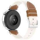 For Huawei Watch GT 5 41mm / GT 5 Pro 42mm Stitched Nylon Denim Watch Band(Brown White) - 2