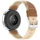 For Huawei Watch GT 5 41mm / GT 5 Pro 42mm Stitched Nylon Denim Watch Band(Brown Apricot) - 2