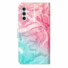 For Samsung Galaxy A36 Colored Drawing Marble Pattern Leather Phone Case(Pink Green Marble) - 3