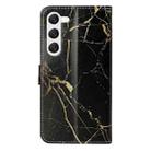 For Samsung Galaxy S25 5G Colored Drawing Marble Pattern Leather Phone Case(Black Gold Marble) - 3