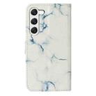 For Samsung Galaxy S25 5G Colored Drawing Marble Pattern Leather Phone Case(White Marble) - 3