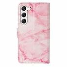 For Samsung Galaxy S25 5G Colored Drawing Marble Pattern Leather Phone Case(Pink Marble) - 3