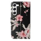 For Samsung Galaxy S25+ 5G Colored Drawing Marble Pattern Leather Phone Case(Azalea) - 3