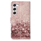 For Samsung Galaxy S25+ 5G Colored Drawing Marble Pattern Leather Phone Case(Rose Gold) - 3