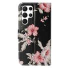 For Samsung Galaxy S25 Ultra 5G Colored Drawing Marble Pattern Leather Phone Case(Azalea) - 3