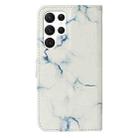 For Samsung Galaxy S25 Ultra 5G Colored Drawing Marble Pattern Leather Phone Case(White Marble) - 3