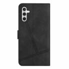 For Samsung Galaxy A36 Skin-feel Stitching Leather Phone Case(Black) - 3