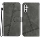 For Samsung Galaxy A36 Skin-feel Stitching Leather Phone Case(Grey) - 1