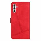 For Samsung Galaxy A36 Skin-feel Stitching Leather Phone Case(Red) - 3