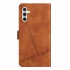 For Samsung Galaxy A36 Skin-feel Stitching Leather Phone Case(Brown) - 3