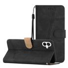 For Samsung Galaxy A06 4G Skin-feel Stitching Leather Phone Case(Black) - 1