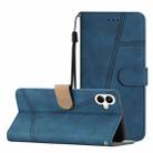 For Samsung Galaxy A06 4G Skin-feel Stitching Leather Phone Case(Blue) - 1