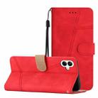 For Samsung Galaxy A06 4G Skin-feel Stitching Leather Phone Case(Red) - 1
