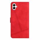 For Samsung Galaxy A06 4G Skin-feel Stitching Leather Phone Case(Red) - 3