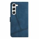 For Samsung Galaxy S25 5G Skin-feel Stitching Leather Phone Case(Blue) - 3