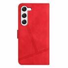 For Samsung Galaxy S25 5G Skin-feel Stitching Leather Phone Case(Red) - 3