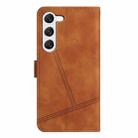 For Samsung Galaxy S25+ 5G Skin-feel Stitching Leather Phone Case(Brown) - 3