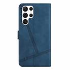 For Samsung Galaxy S25 Ultra 5G Skin-feel Stitching Leather Phone Case(Blue) - 3