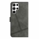 For Samsung Galaxy S25 Ultra 5G Skin-feel Stitching Leather Phone Case(Grey) - 3