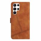 For Samsung Galaxy S25 Ultra 5G Skin-feel Stitching Leather Phone Case(Brown) - 3