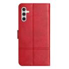 For Samsung Galaxy A16 4G / 5G Cowhide Texture Stitching Leather Phone Case(Red) - 3