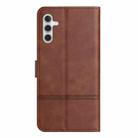 For Samsung Galaxy A56 5G Cowhide Texture Stitching Leather Phone Case(Coffee) - 3