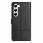 For Samsung Galaxy S25+ 5G Cowhide Texture Stitching Leather Phone Case(Black) - 3