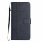 For Samsung Galaxy S25+ 5G Cowhide Texture Stitching Leather Phone Case(Dark Blue) - 2