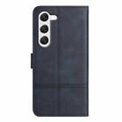 For Samsung Galaxy S25+ 5G Cowhide Texture Stitching Leather Phone Case(Dark Blue) - 3