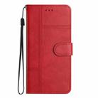 For Samsung Galaxy S25+ 5G Cowhide Texture Stitching Leather Phone Case(Red) - 2