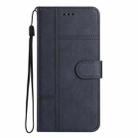 For Samsung Galaxy S25 Ultra 5G Cowhide Texture Stitching Leather Phone Case(Dark Blue) - 2