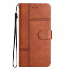 For Samsung Galaxy S25 Ultra 5G Cowhide Texture Stitching Leather Phone Case(Brown) - 2