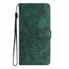 For Samsung Galaxy A56 5G Skin-feel Embossed Butterfly Leather Phone Case(Green) - 2