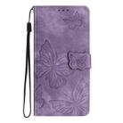 For Samsung Galaxy A56 5G Skin-feel Embossed Butterfly Leather Phone Case(Purple) - 2