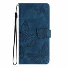 For Samsung Galaxy A06 4G Skin-feel Embossed Butterfly Leather Phone Case(Blue) - 2