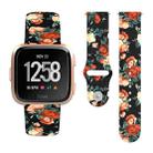 For Fitbit Versa 2 / Lite 22mm Reverse Buckle Printed Silicone Watch Band(Red Rose) - 1