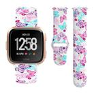 For Fitbit Versa 2 / Lite 22mm Reverse Buckle Printed Silicone Watch Band(Butterfly) - 1