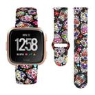 For Fitbit Versa 2 / Lite 22mm Reverse Buckle Printed Silicone Watch Band(Color Skull) - 1