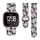 For Fitbit Versa 2 / Lite 22mm Reverse Buckle Printed Silicone Watch Band(Pink Rose) - 1