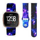 For Fitbit Versa 2 / Lite 22mm Reverse Buckle Printed Silicone Watch Band(Starry Sky) - 1