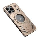 For iPhone 16 Pro Max Knight Series Alloy Cooling MagSafe Phone Case(Gold) - 1