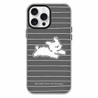 For iPhone 16 Pro Max Skin Feeling Jelly TPU Hybrid PC Phone Case(Running Puppy Black) - 1