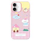 For iPhone 16 Plus Skin Feeling Jelly TPU Hybrid PC Phone Case(Weather Pink) - 1