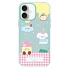 For iPhone 16 Plus Skin Feeling Jelly TPU Hybrid PC Phone Case(Weather Light Green) - 1