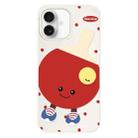 For iPhone 16 Plus Skin Feeling Jelly TPU Hybrid PC Phone Case(Spin Table Tennis Beige) - 1