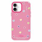 For iPhone 16 Skin Feeling Jelly TPU Hybrid PC Phone Case(Color Love Rose Red) - 1