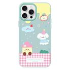 For iPhone 15 Pro Max Skin Feeling Jelly TPU Hybrid PC Phone Case(Weather Light Green) - 1