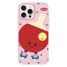 For iPhone 15 Pro Max Skin Feeling Jelly TPU Hybrid PC Phone Case(Spin Table Tennis Pink) - 1