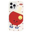 For iPhone 15 Pro Max Skin Feeling Jelly TPU Hybrid PC Phone Case(Spin Table Tennis Beige) - 1